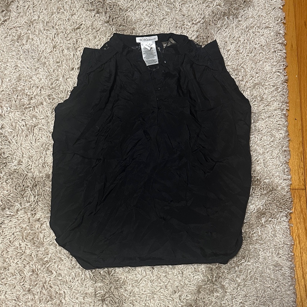BCBGeneration Black Sleeveless Blouse